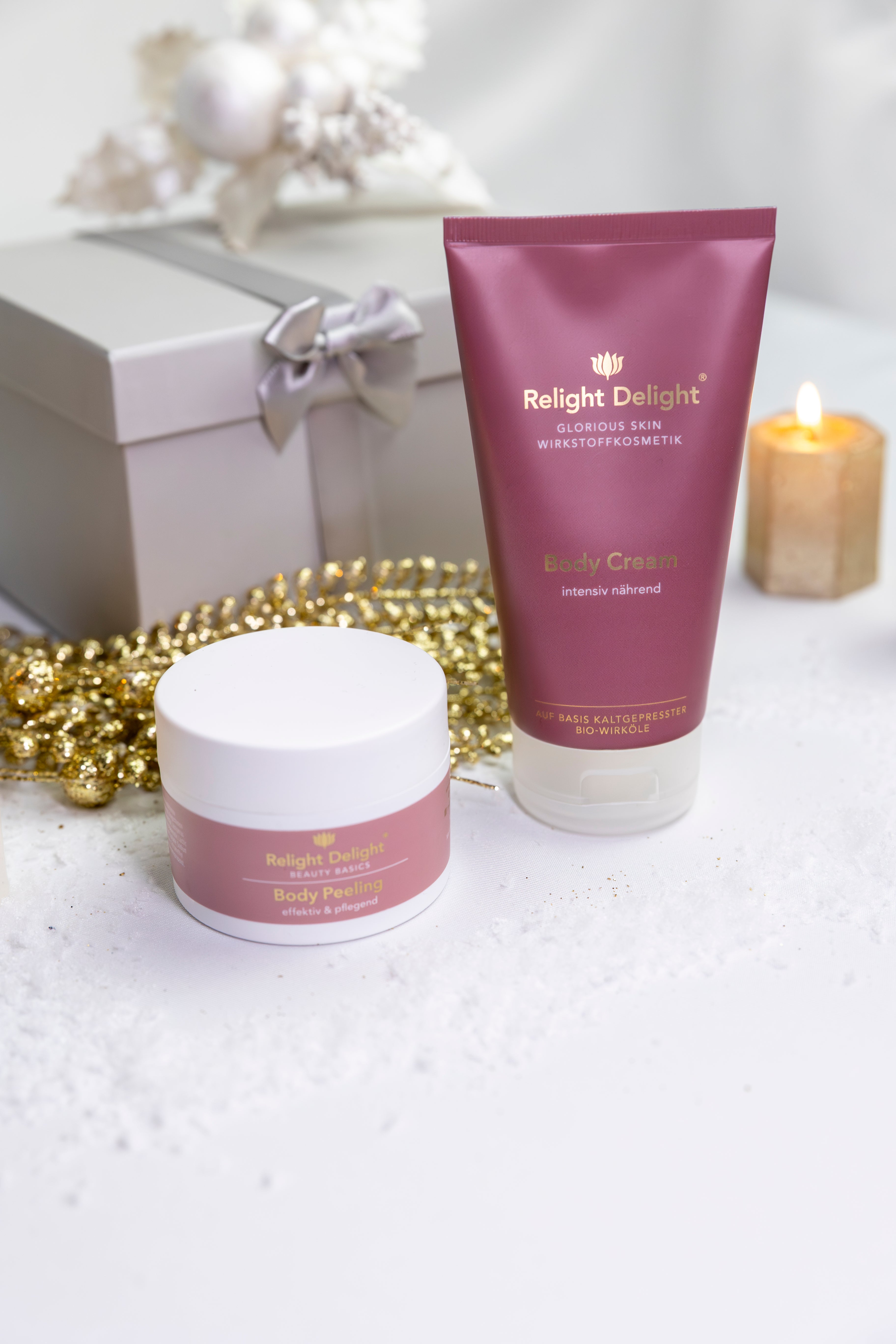 Świąteczny Duet Glorious Skin: Peeling i Balsam do ciała z Lanoliną